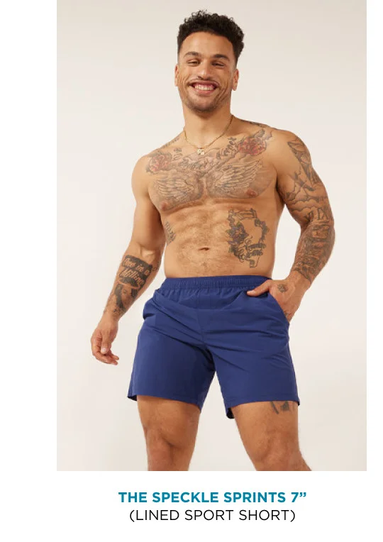 Lined Sport Short: The Speckle Sprints 7"