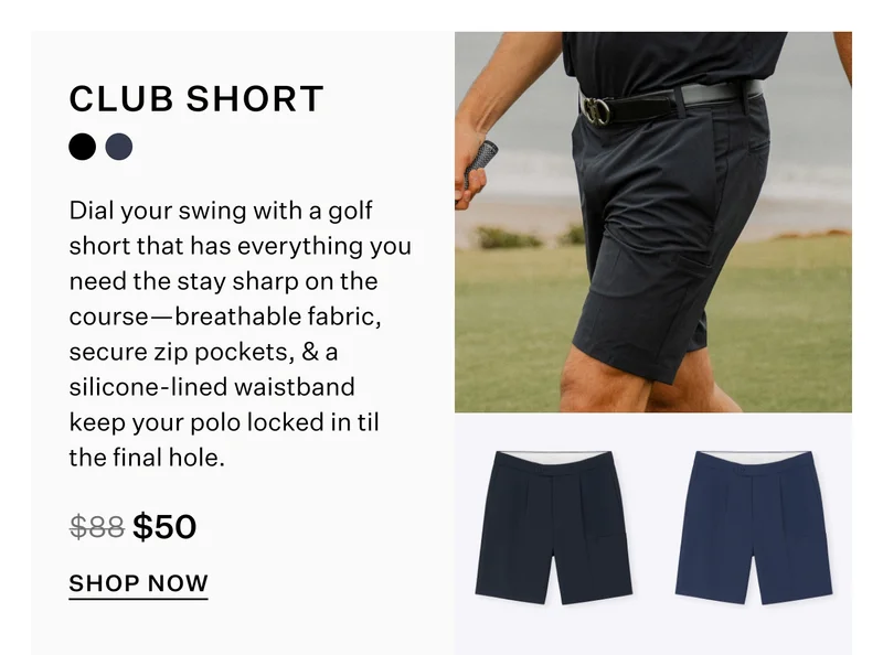 Shop Now - Club Golf Short