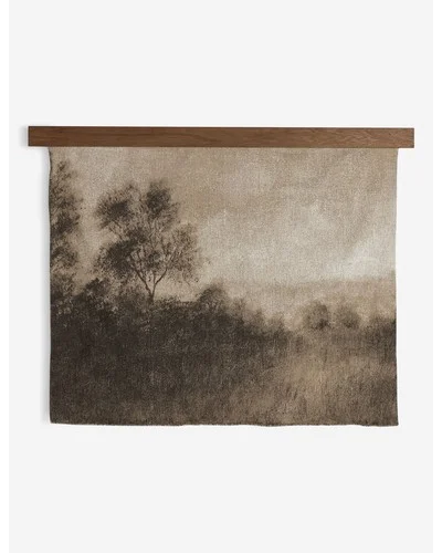 Hillside Haze Wall Art By Aileen Fitzgerald - Natural / 76" x 58"