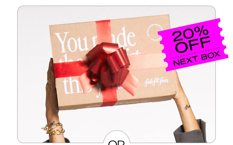 20% OFF NEXT BOX