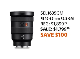 Save $100: FE 16-35mm f2.8 GM