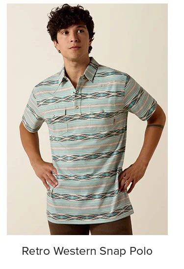 Retro Western Snap Polo