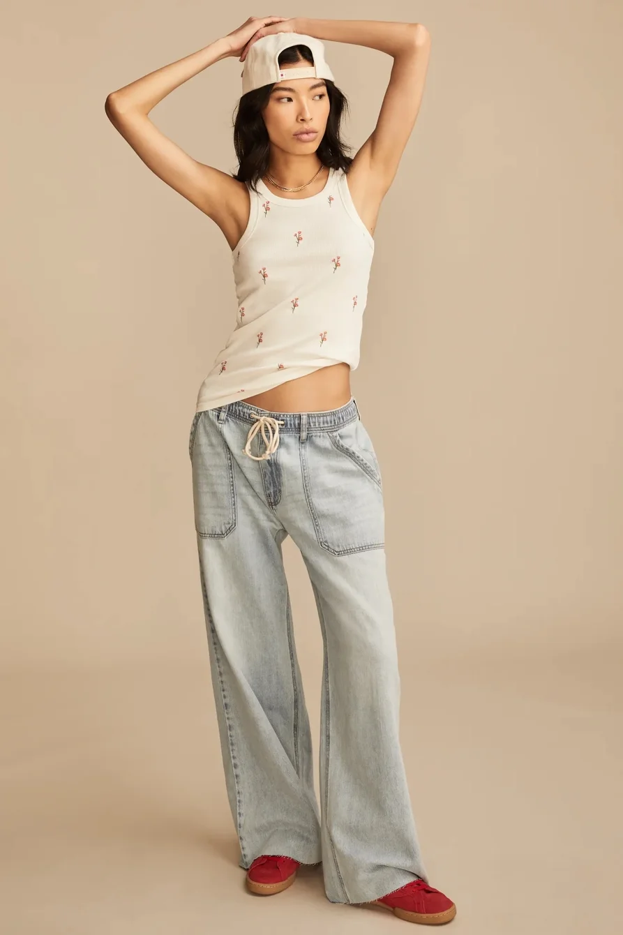 Image of Lucky Brand Patch Pocket Pull On Jean - Women's Jeans Denim Pants in Strike Out