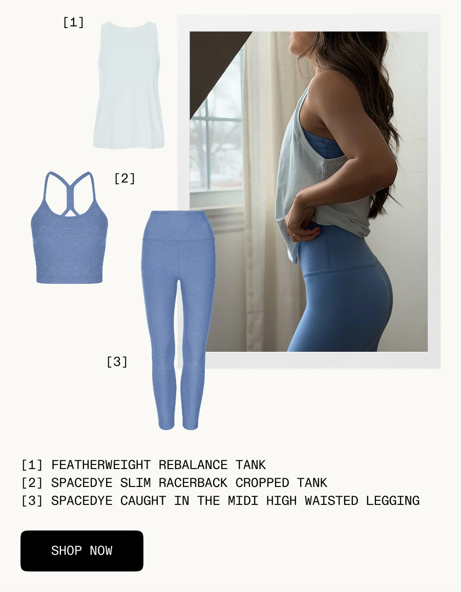 Spacedye Slim Racerback Cropped Tank in Wild Flower Blue