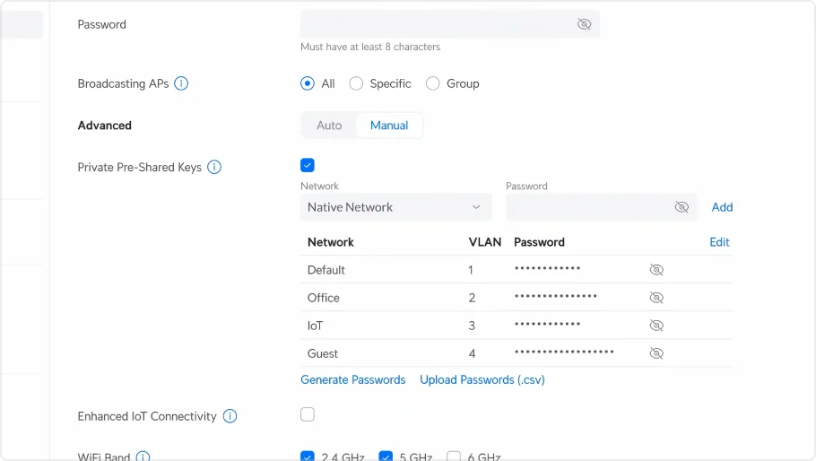 Scalable PPSK Management