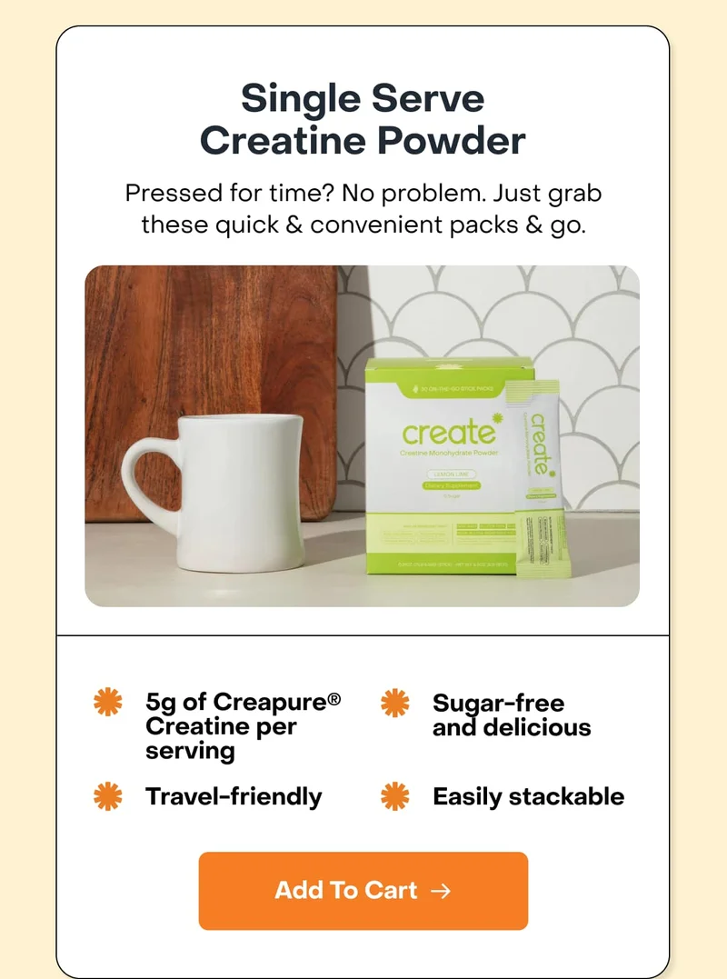 Single Serve Creatine Powder
