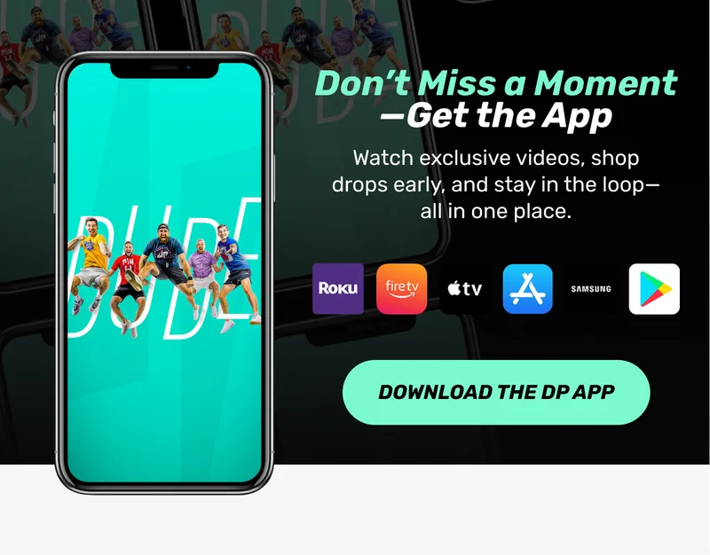 CATCH EVERY VIDE FIRST | Watch Winter Survival Games and more only in the DP app |  Roku Logo | Fire TV logo | Apple App Store logo | Samsung App Store logo | Google Play store logo