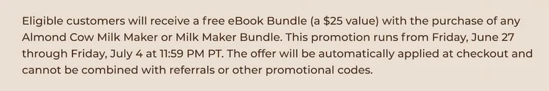 Promotion Disclaimer