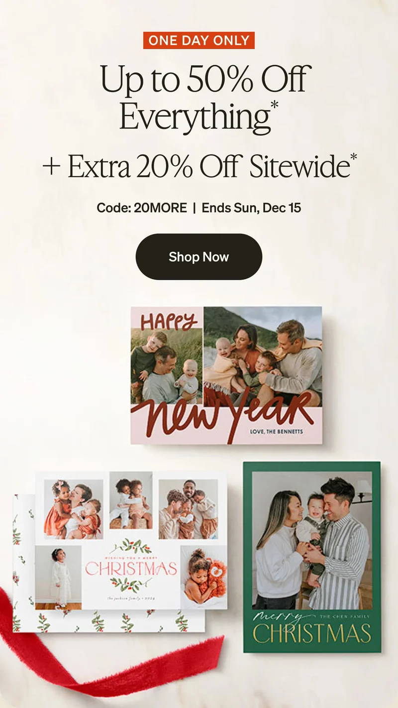 TODAY ONLY: Take an EXTRA 20% off sitewide + up to 50% off everything