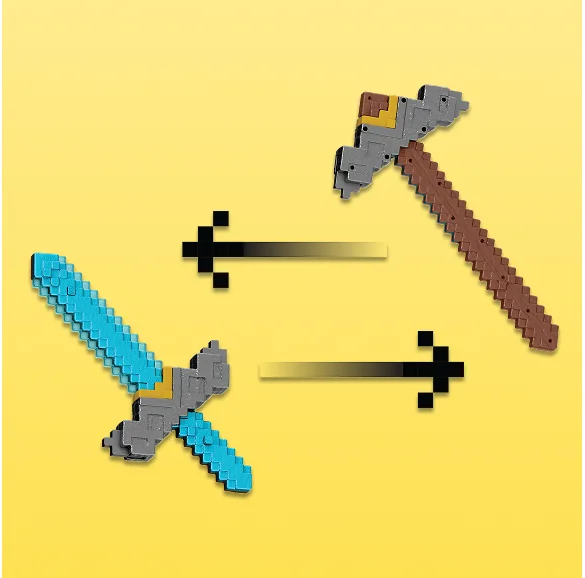 Minecraft Click and Switch Sword and Pickaxe