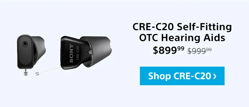 Save $100: CRE-C20 Self-Fitting OTC Hearing Aids