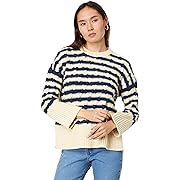 Cable-Knit Oversized Sweater in Stripe