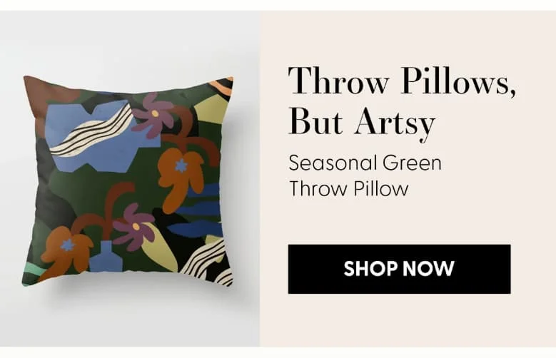 Seasonal Green Throw Pillow
