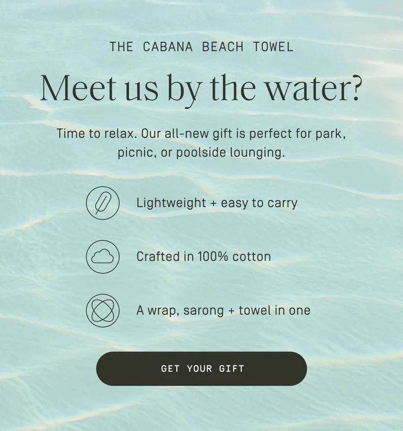 Meet us by the water? Get your gift