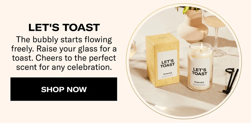 LET'S TOAST | The bubbly starts flowing freely. Raise your glass for a toast. Cheers to the perfect scent for any celebration. | SHOP NOW