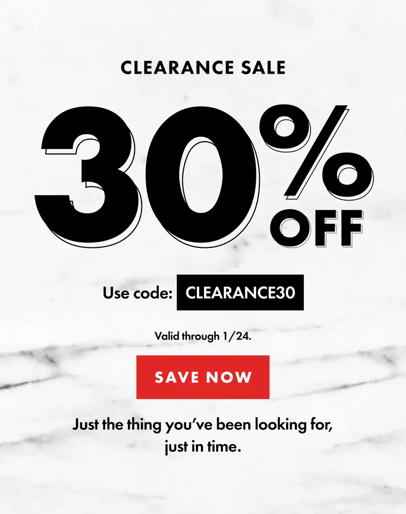 The unexpected essentials sale.