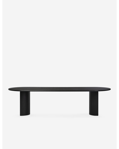 Gilda Oval Dining Table-Black / 118"W