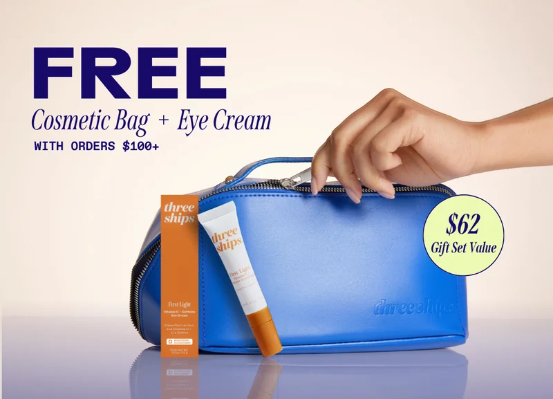 Free Cosmetic Bag + Eye Cream with orders $160+