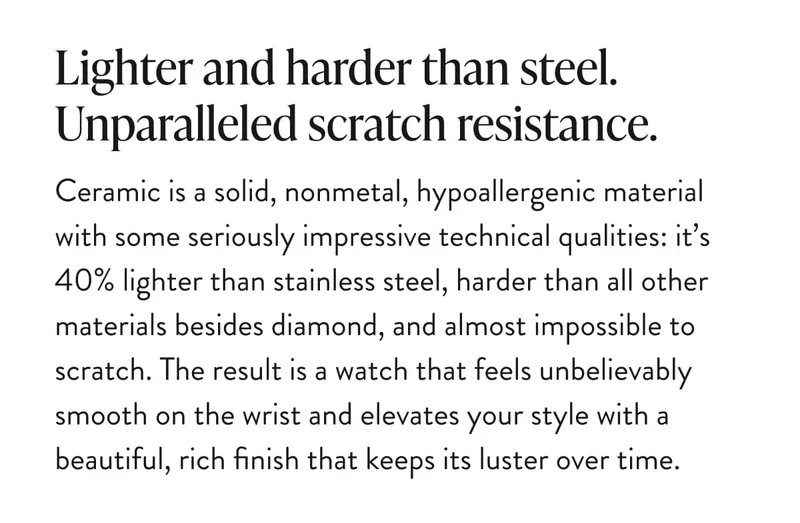 Lighter and harder than steel.