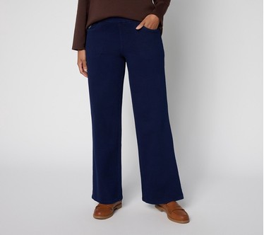 Quacker Factory DreamJeannes Regular Wide Leg Full Length Pants