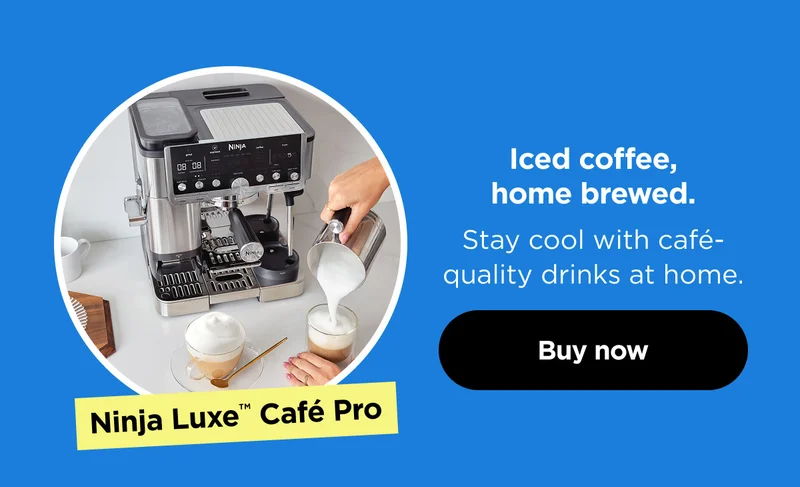 Ninja Luxe™ Café Pro-Iced coffee, home brewed. Stay cool with cafe-quality drinks at home.