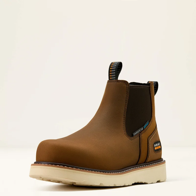 Men’s Rebar Wedge Chelsea Waterproof Composite Toe Work Boot
