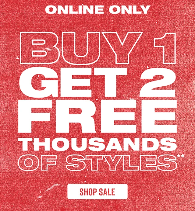 Online Only! Buy 1, Get 2 Free Thousands Of Styles. Exclusions Apply. Shop Sale