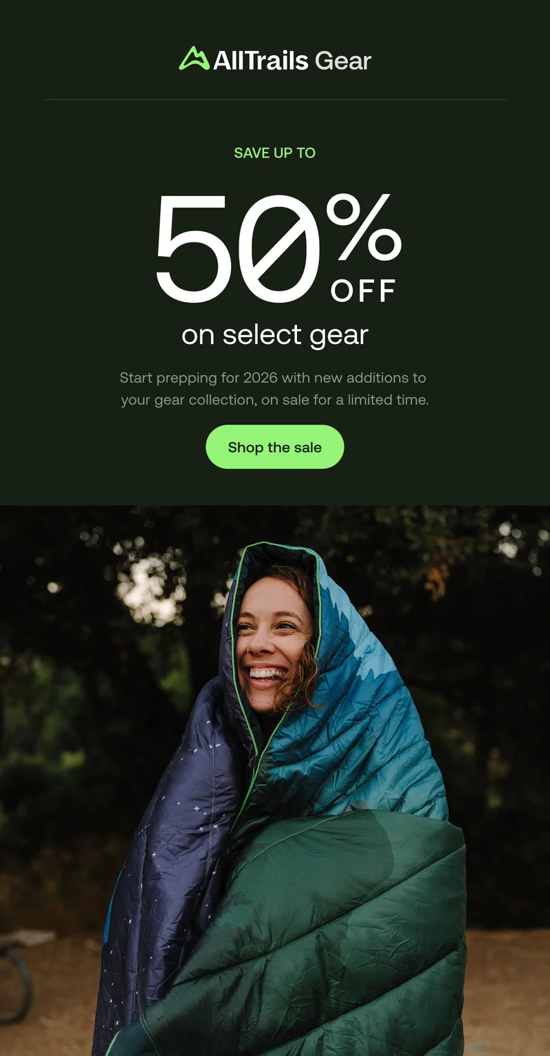 50% off select gear