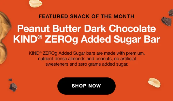 Peanut Butter Dark Chocolate KIND ZEROg Added Sugar Bars