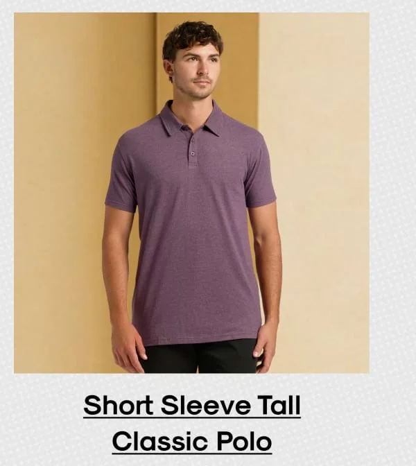 Short Sleeve Tall Classic Polo