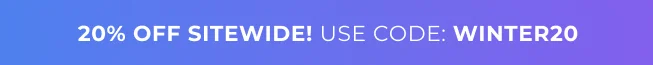 20% OFF sitewide with code: WINTER20