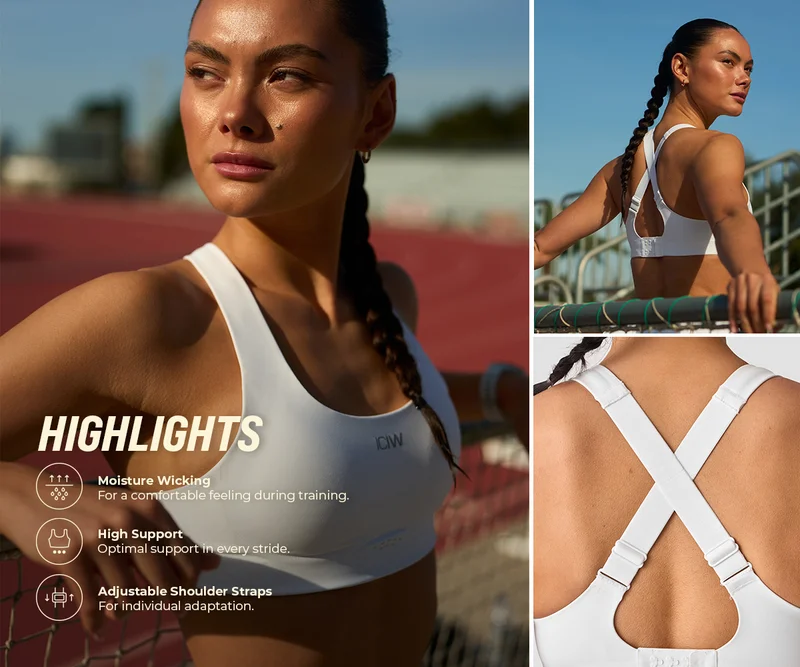 Mirage Cardio High Support Bra White Snow
