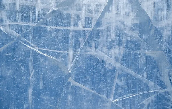 Animated text on ice background