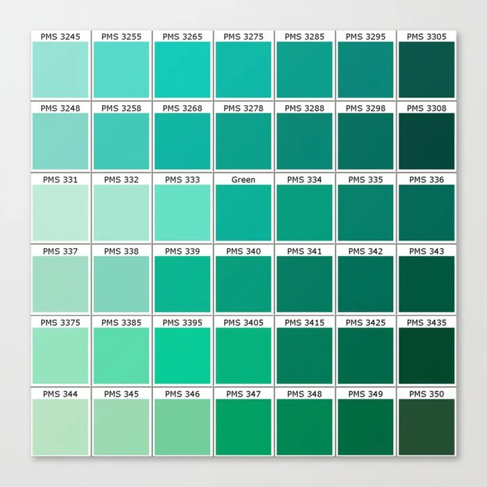 Pantone Green Canvas Print Canvas Print