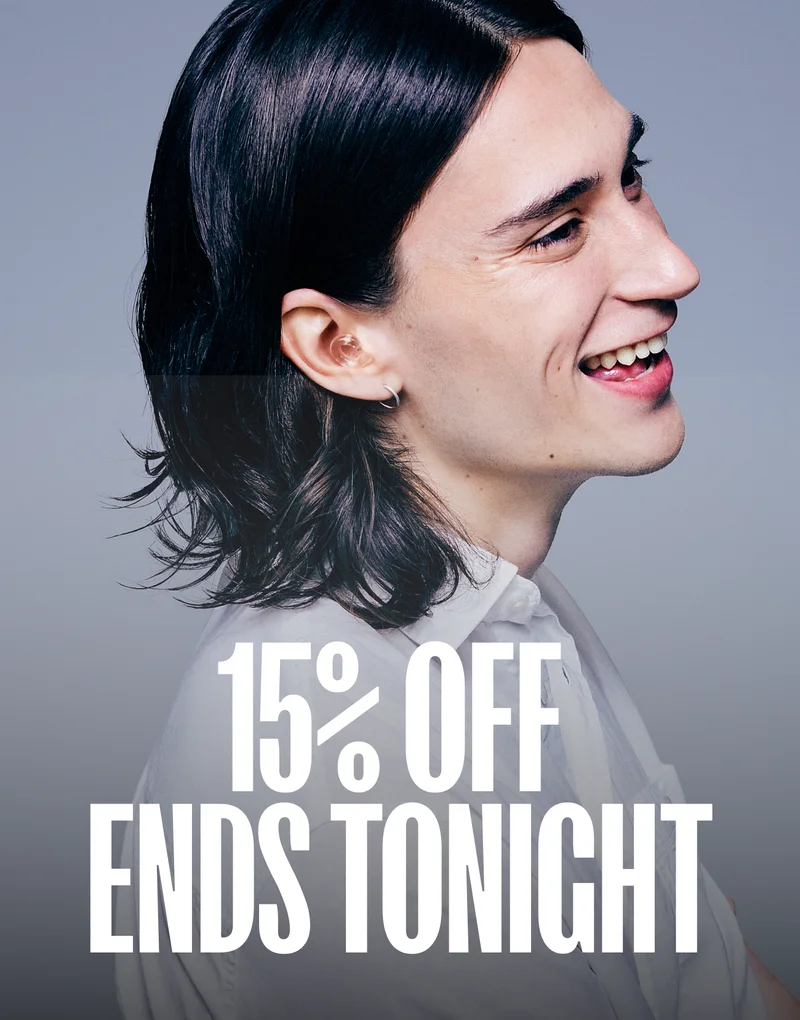 15% off ends tonight