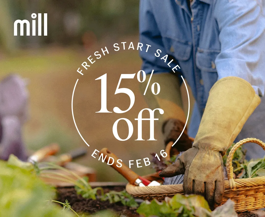 Fresh Start Sale. 15% off. Ends Feb 16..