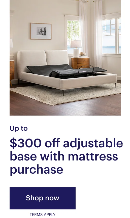 Adjustable base with mattress purchase