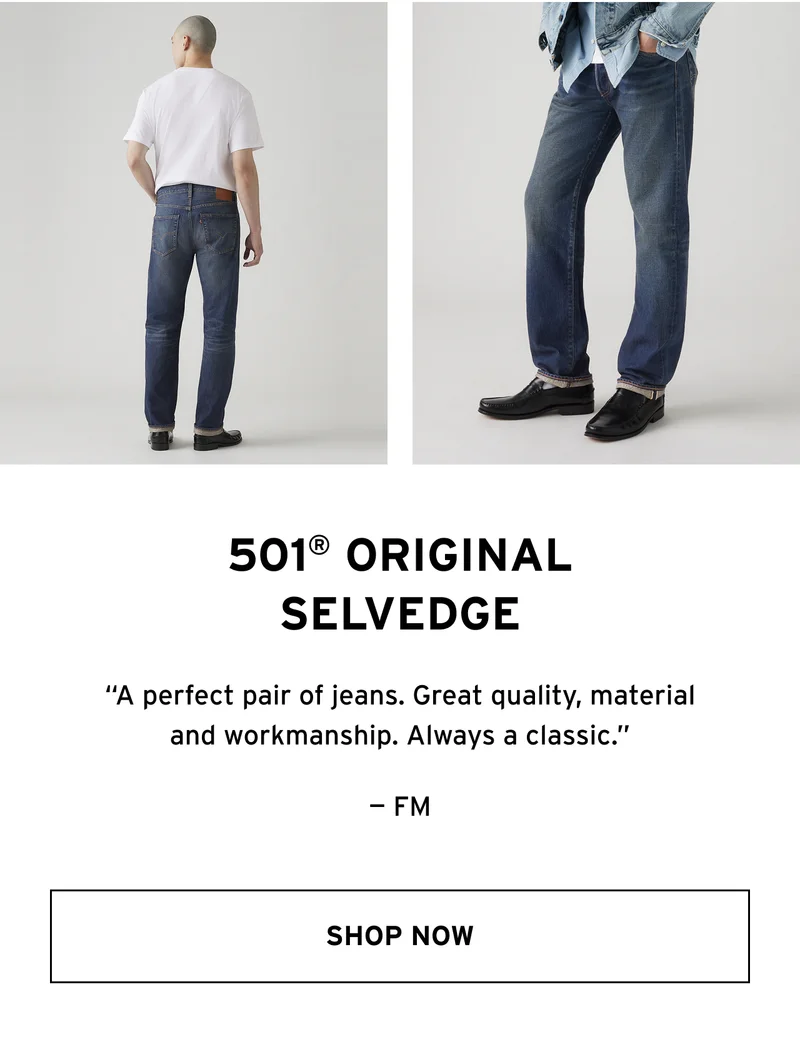 SHOP 501® ORIGINAL SELVEDGED JEANS