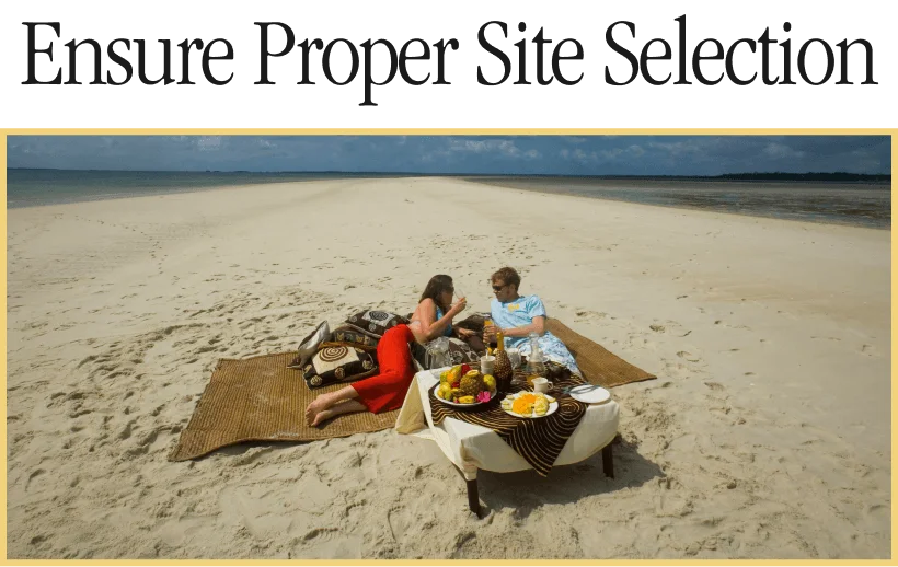 ensure proper site selection