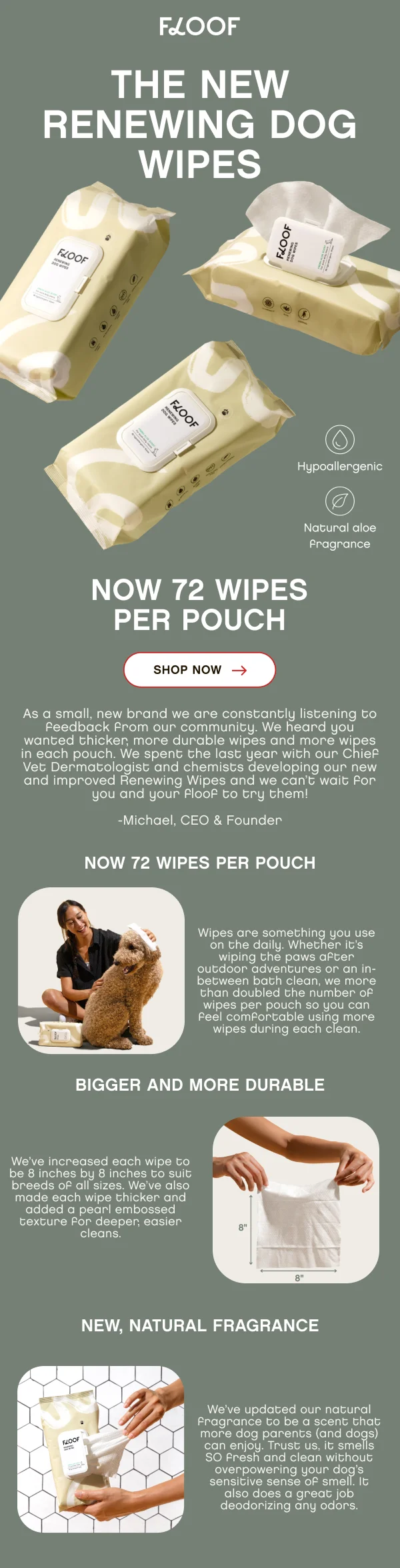 Floof Renewing Wipes