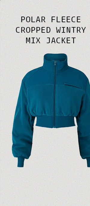 Polar Fleece Cropped Wintry Mix Jacket