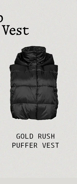 Gold Rush Puffer Vest