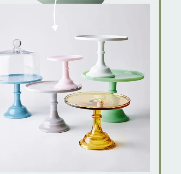 Mosser Colored Glass Cake Stand