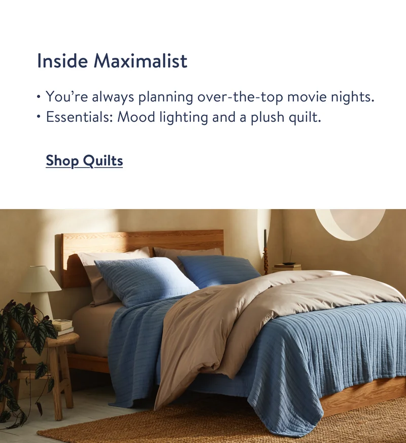 Inside Maximalist. Shop quilts