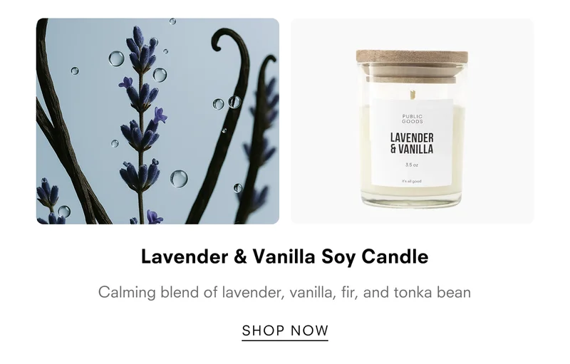 Lavender & Vanilla Soy Candle