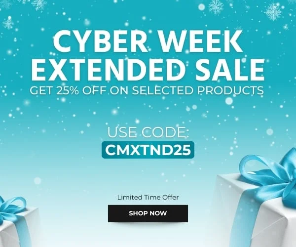 Cyber Week Extended Sale: Get 25% OFF on selected products!