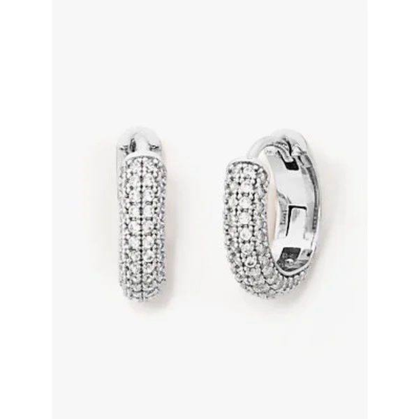 Brilliant Statements Pavé Mini Huggies