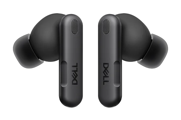 A pair of Dell Pro Plus ANC Earbuds.