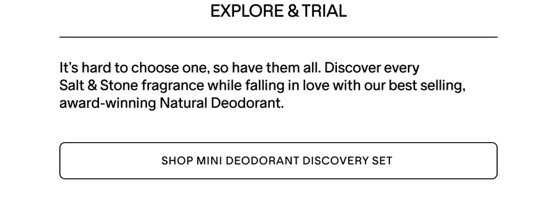 Explore and Trial - Shop Mini Deodorant Discovery Set
