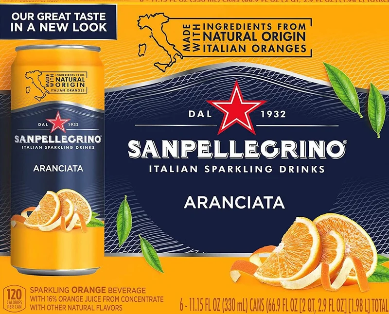 Image of San Pellegrino Aranciata Sparkling Beverage (6 Pack)